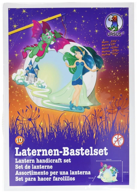 Ursus Laternen-Bastelset Mit Gespenst-Motiv – Inkl. Elektrischem Laternenstab, Papier & Zubehör