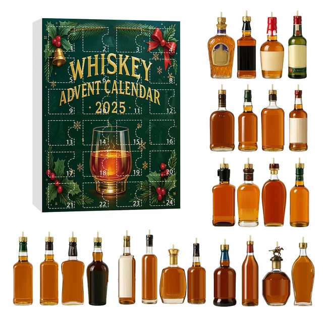 WHISKY ADVENTSKALENDER 2025 24 TAGE Weihnachten Party Whisky Countdown ...