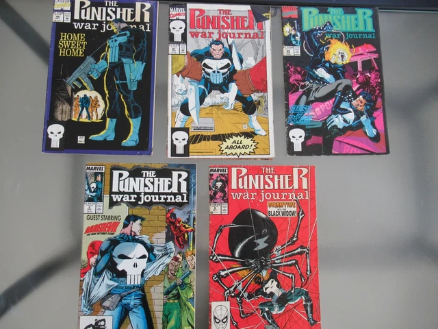 The Punisher  War Journal Comic Lot Vol. 2, 9, 29,  41 & 41 Marvel Comics