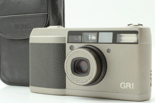 Read [ EXC+5 in Case] Ricoh GR1 Silver Point & Shoot 35mm Film Camera From JAPAN