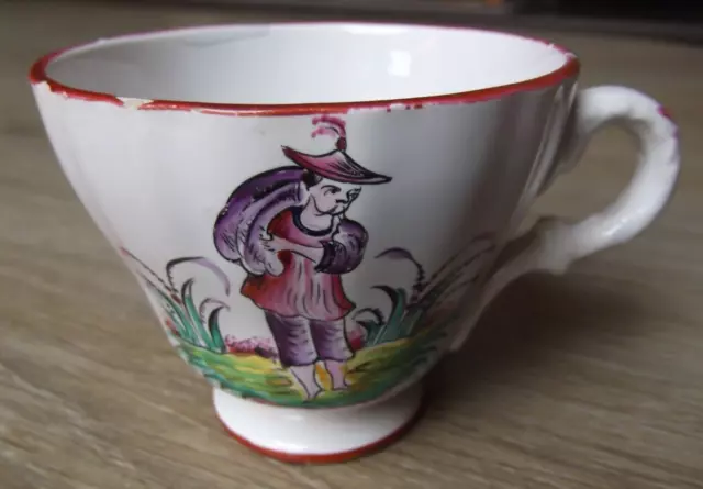 tasse ancienne Luneville Les Islettes ?  faïence de l'est décor au Chinois