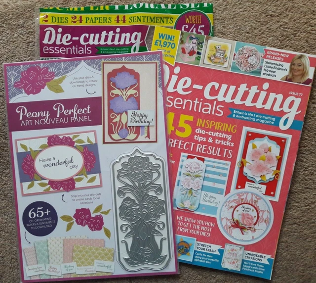 DIECUTTING ESSENTIALS MAGAZINE Issue 77 'Peony Perfect' Art Nouveau
