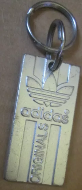 Vintage ADIDAS ORIGINALS metal keyring key chain keychain 2"