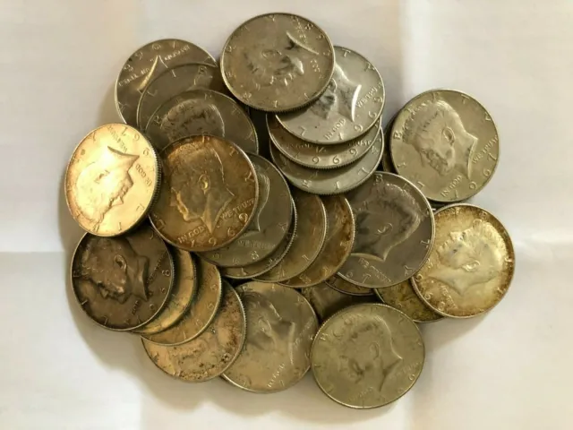 Coin Grab Bag Of Old Silver Half Dollars, Buffalo & War Nickels, Wheat Cents 3
