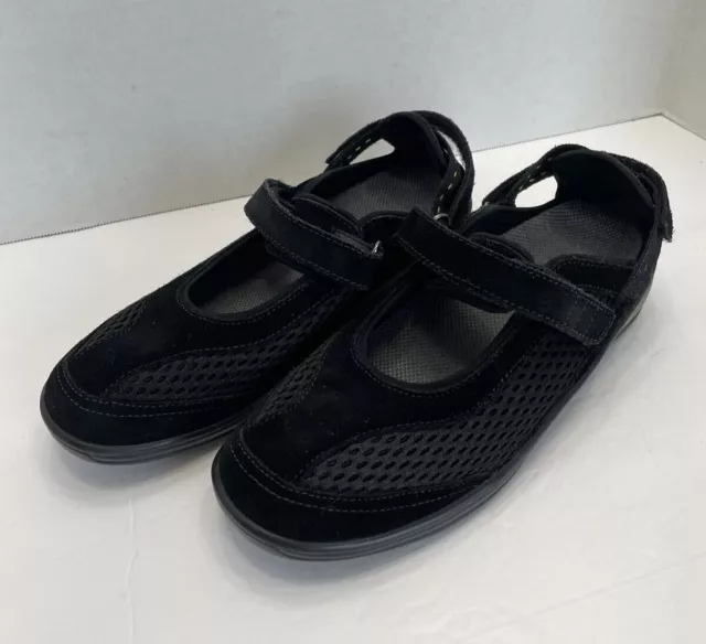 ORTHOFEET SANIBEL WOMEN'S Walking Shoes Black Suede Mesh Comfort Size 8 ...