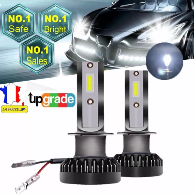 2x 110W H1 Mini LED COB Voiture Phare Lampe Feu Headlight Ampoule 6000K 20000LM