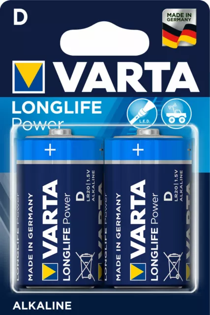 20 x Varta Longlife Power / HighEnergy 4920 Mono D Alkaline LR20 1,5V Batterie