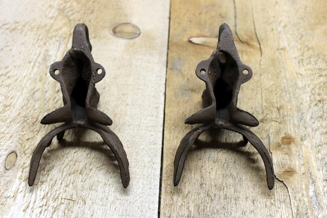 Cast Iron Deer/Moose/Elk Antler Wall Coat Hooks Each Pair Free Shipping New 3