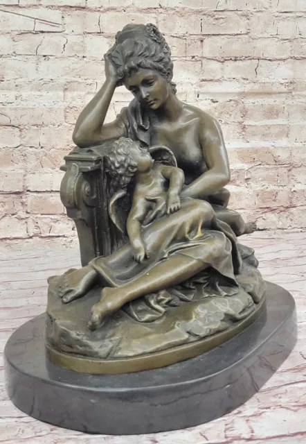 Opera d'arte di qualità museo dettagliata - Scultura in bronzo madre e bambino