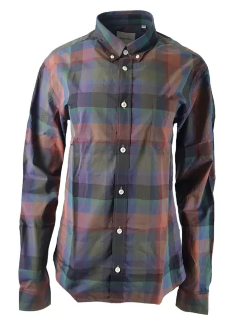 STEVEN ALAN Men's Blue Long Sleeve Cadet Button-Down Shirt #D963 NWT