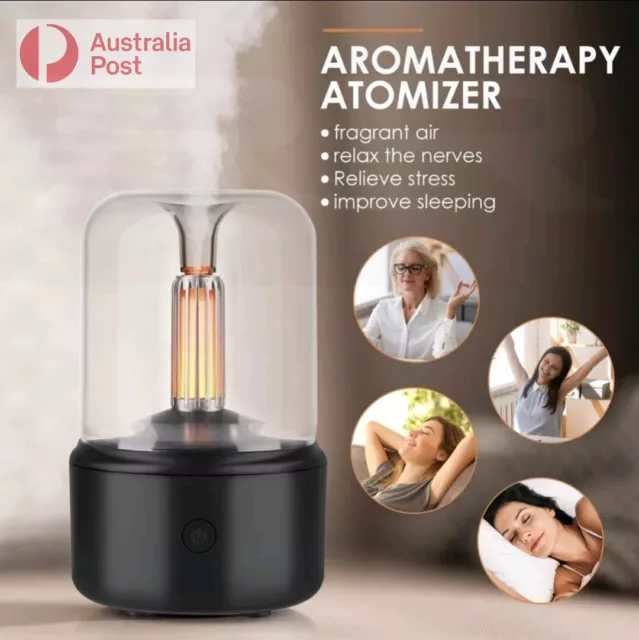 Volcanic Flame Aroma Diffuser Essential Oil Lamp USB Portable Air Humidifier AU.