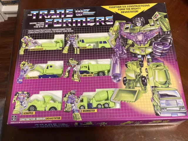 ¡Juego combinador Transformers G1 Devastator! ¡Constructicons sin usar! ¡Vendedor con sede en EE. UU.!