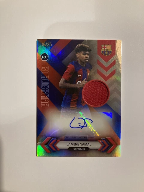 TOPPS LAMINE YAMAL Rookie Match Worn Patch Relic Autograph /25 Card 23/