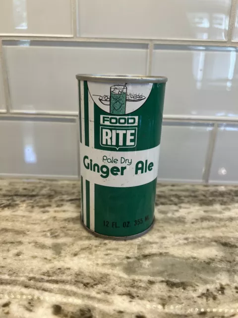 Vintage Food Rite Ginger Ale Soda Pop Can Steel Pull Tab Top 12 Oz Philadelphia