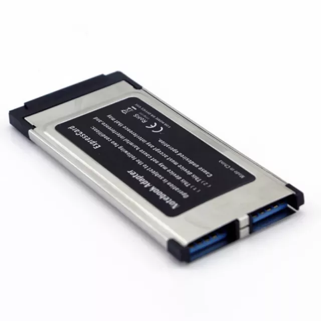 PCI Express Card to USB 3.0 2 Port Adapter  34mm Express Card Converter a