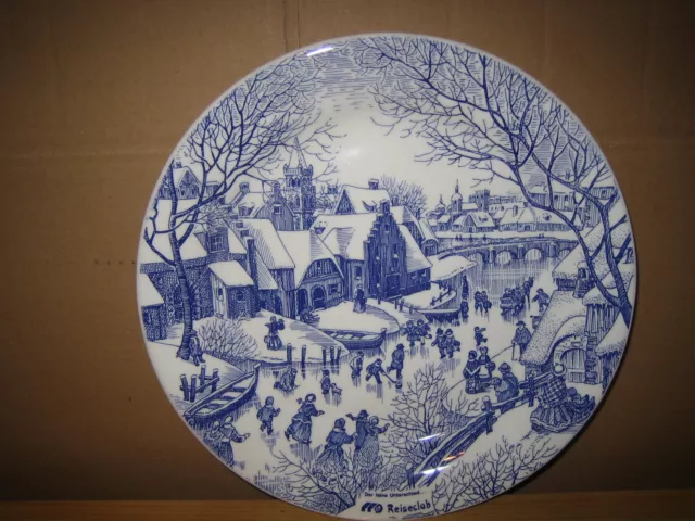 Steinzeugteller blau gemustert Durchmesser: ca. 24,1 cm Ironstone Tableware