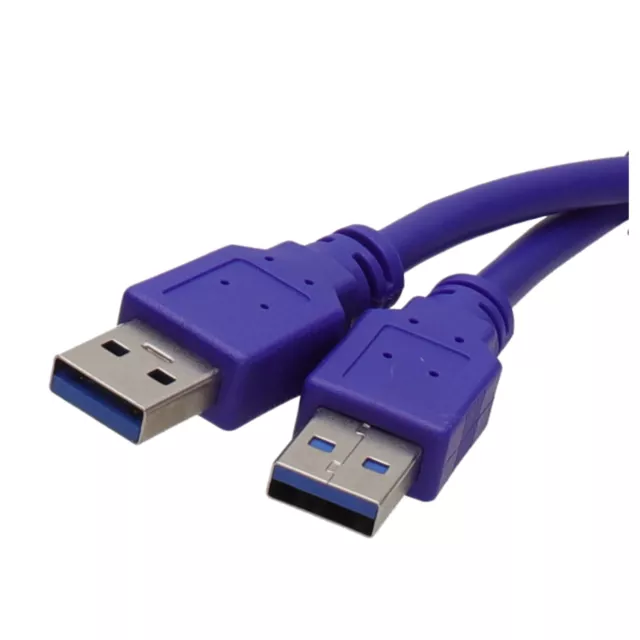0.5m USB 3.0 SuperSpeed Type A Plug to A Plug Cable Lead Blue 50cm [006957]