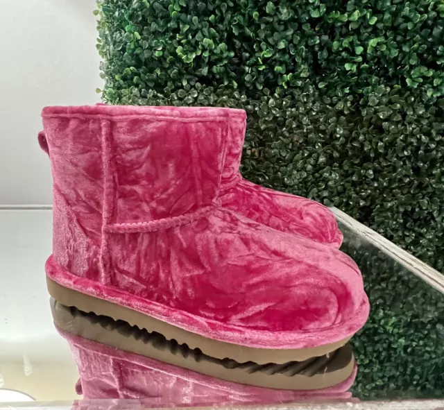 UGG CLASSIC MINI II Faux Fur Snow Boots in Raspberry Pink $68.99 - PicClick