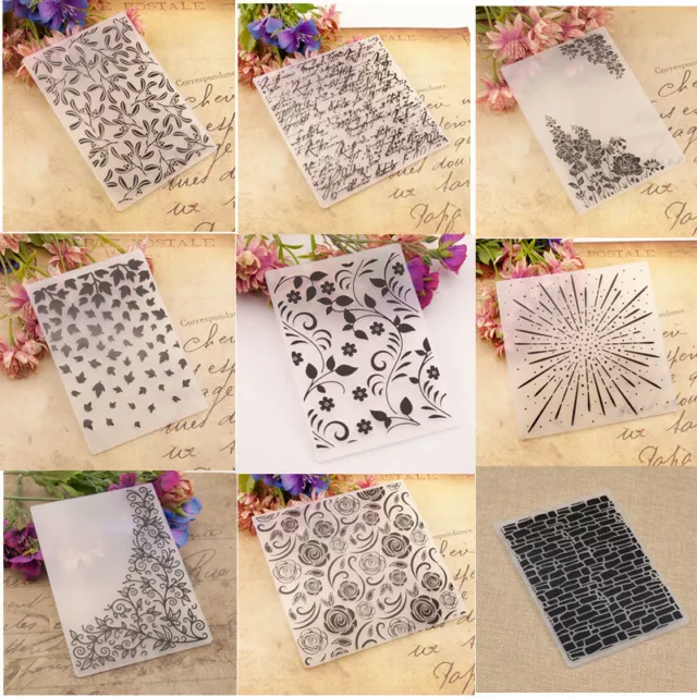 Flower Plastic Embossing Folder Template DIY Scrapbooking Card Craft Making