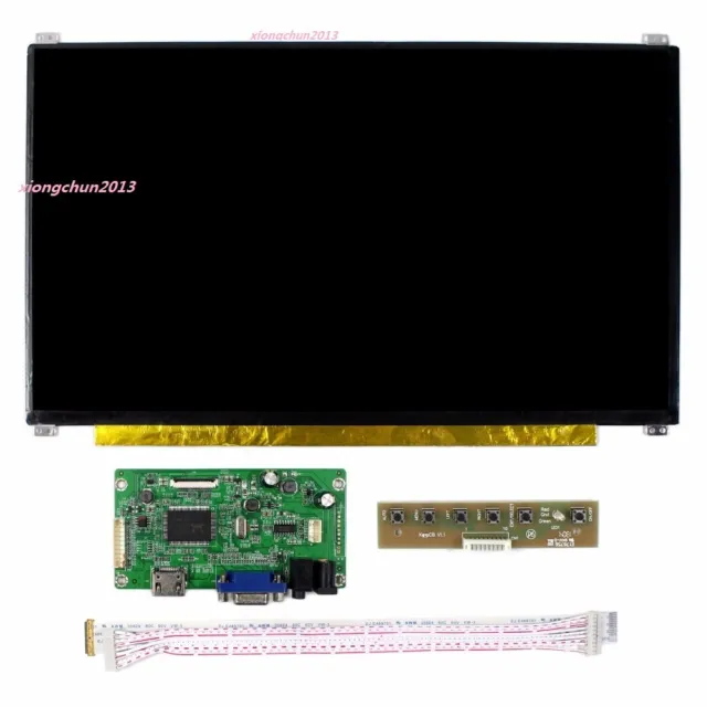 IPS LP140WF1 LCD LED 1080P FHD 14" panel + EDP display controller kit VGA HDMI 2