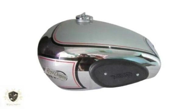 Fit For Norton Es2 Chrome And Silver Painted Petrol Tank With Knee Pad+Tap+Cap