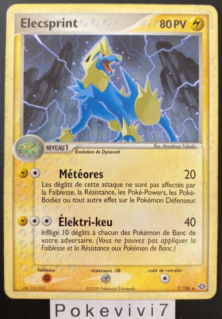 Carte Pokemon ELECSPRINT 7/106 Rare Bloc EX EMERAUDE FR OCCASION