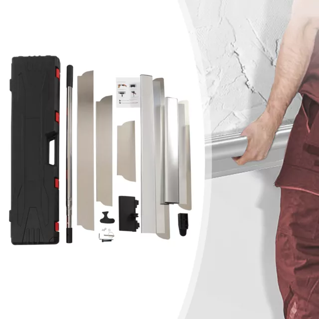 Stainless Steel Skimming Roll Top Grip Skimming Blade Set w/ Handle 12"+22"+32"