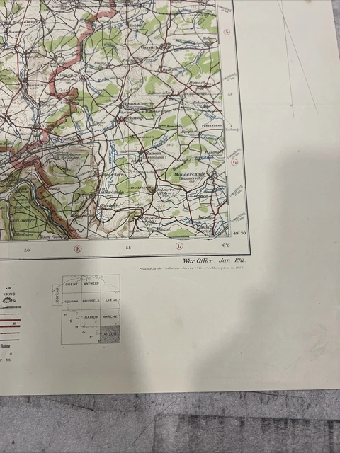 CARTE CANEVAS DE tir Arlon Belgique tranchées ww1 Ww2 170 Régiment D ...