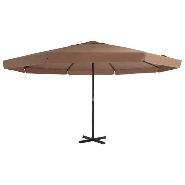 Parasol d'extérieur avec poteau en aluminium 500 cm Taupe