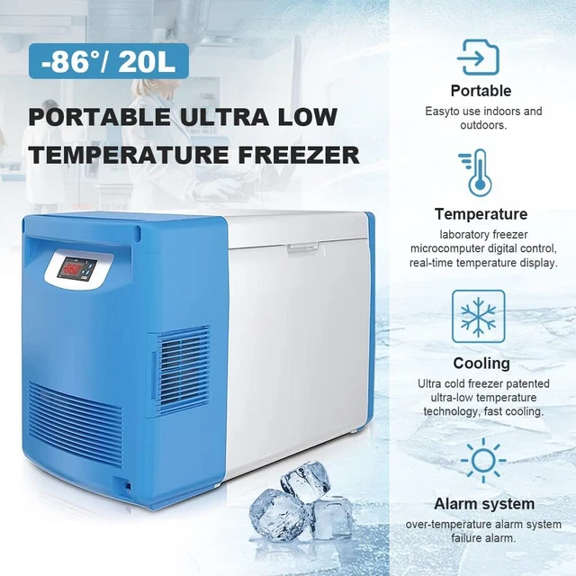 0.7 CU FT Ultra Low Temperature Chest Freezer ULT 86℃ Portable Lab