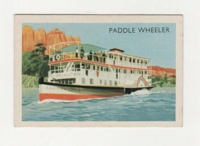 Australian Transport Trade Card: #263 Shipping Paddle Wheel Coonawarra Murray