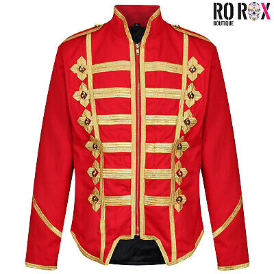 Mens Jacket Military Army Gold Hussar Drummer Officer Music Festival Parade