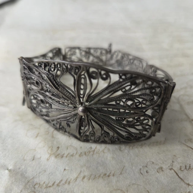 Bracelet Ancien En Argent – Années 60/70 – Longueur 20 Cm – Poids 52,87 G – Très Bon état