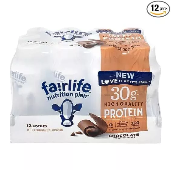 Fairlife Nutrition Plan High Protein Chocolate 30g Shake, Gelatin Free,