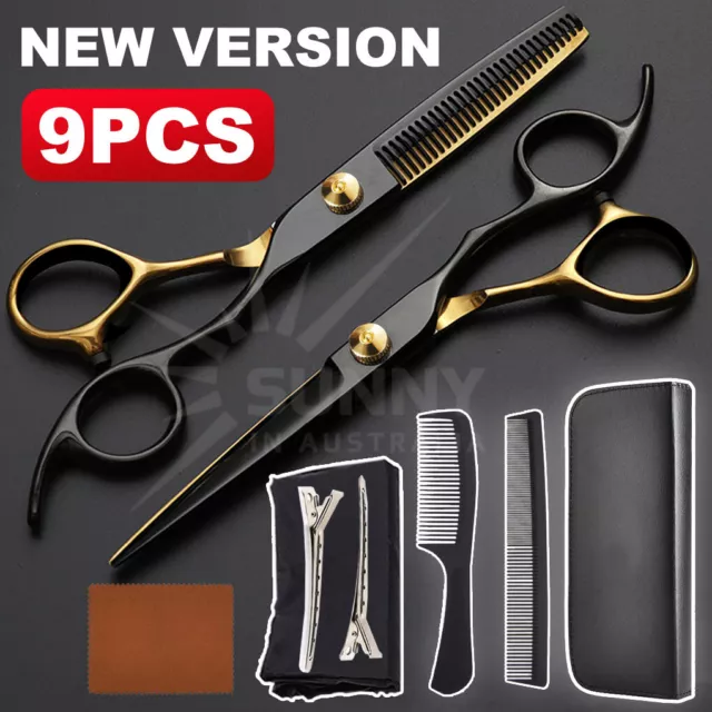 Professional Salon Barber Hairdressing Hair Cutting Thinning Scissors Shears Set