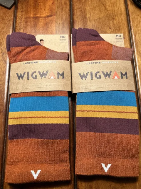 WigWam Lost Coast Trail Crew Picante/Multi Med. Mens 5-9.5 Women 6-10 Lot Of 2