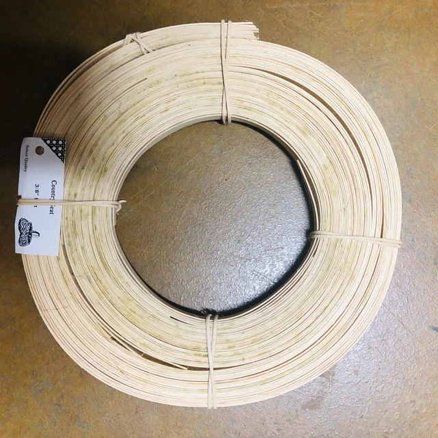 Asiento de campo 3/8" plano Reed Rattan Natural 1 libra Sillas, cestas, manualidades