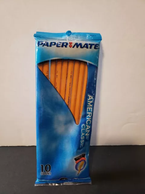 NOS 2002 Paper Mate American Classic 10 Count HB #2 Pencils *Made IN U.S.A.* NOS