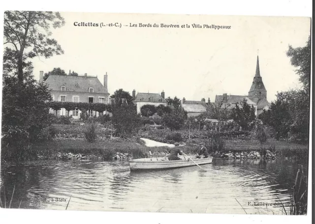 CPA 41 CELLETTES - Les BORDS DU BEUVRON ET LA VILLA PHELIPPEAUX