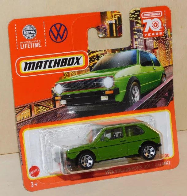 2023 Matchbox 1976 VOLKSWAGEN VW GOLF GTi MK1 verde coche clásico MBX Metro # 97 HLC96