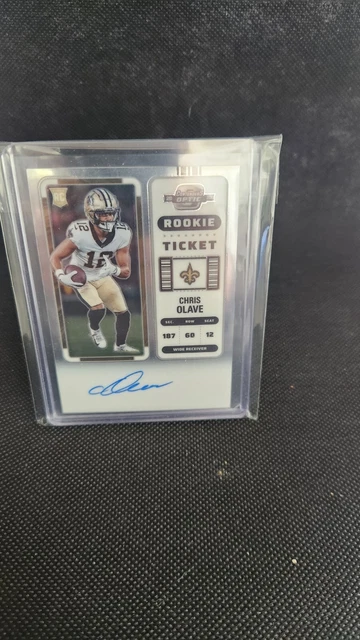 2022 NFL Panini contenders Optic Rookie Ticket auto RPS on card #109 Chris Olave