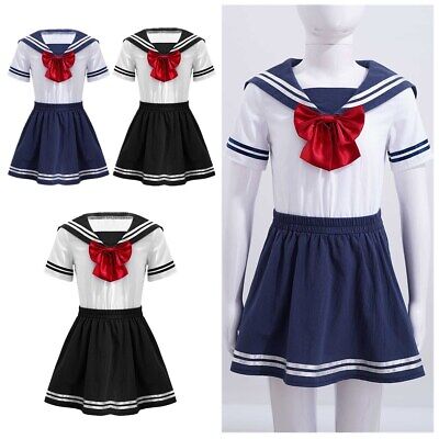 Kind Mädchen Matrosenanzug Japanische Schulmädchenuniform Halloween Party Outfit