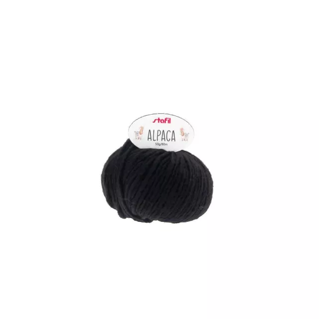 Lana Alpaca 50 gr Nero gomitolo lana maglia Stafil