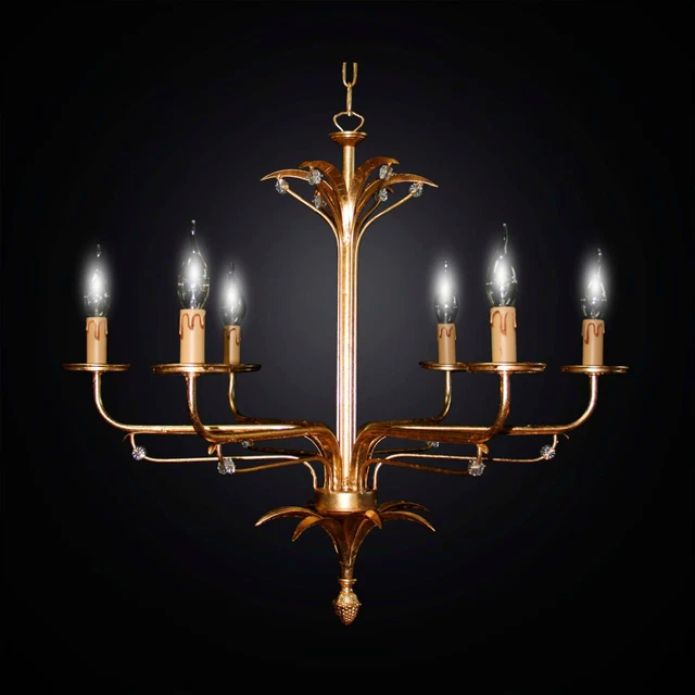 Folia lustre branchage 6 lumières bronze doré |Objet Insolite Folia lustre branchage 6 lumières bronze doré |Objet Insolite