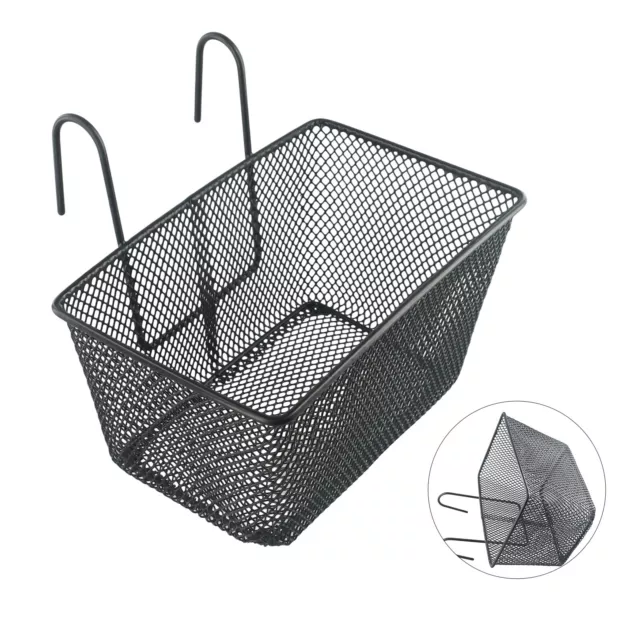 Scooter Ebike Front Handlebar Basket Durable Metal Mesh Design Easy to Attach