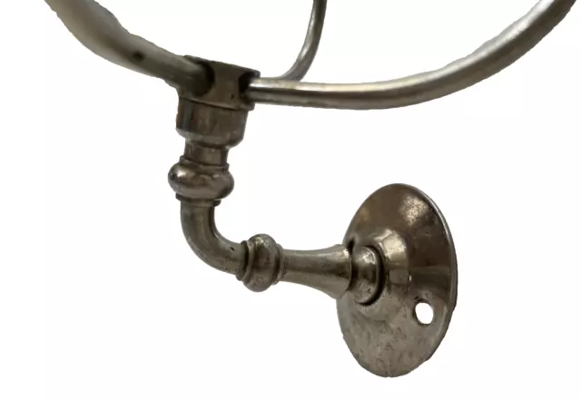 Antique 1920s Wilwear Wall Mount Sponge/Rag/ Soap Holder Solid Brass, Nickel 3