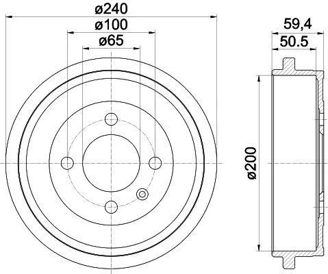 TEXTAR 94022800 TEXTAR Bremstrommel für SEAT SKODA VW