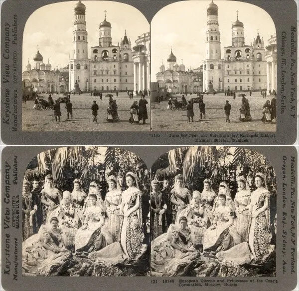 18 Stereofotos Russland Russia Moscow um 1900 Serie 2