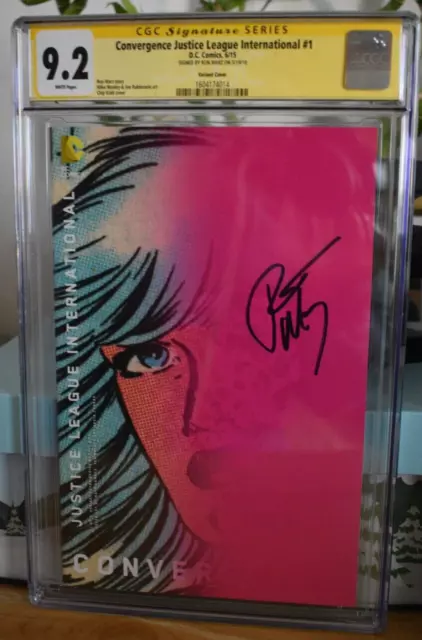 Convergence Justice League International #1 Graded CGC 9.2 Ron Marz autograph