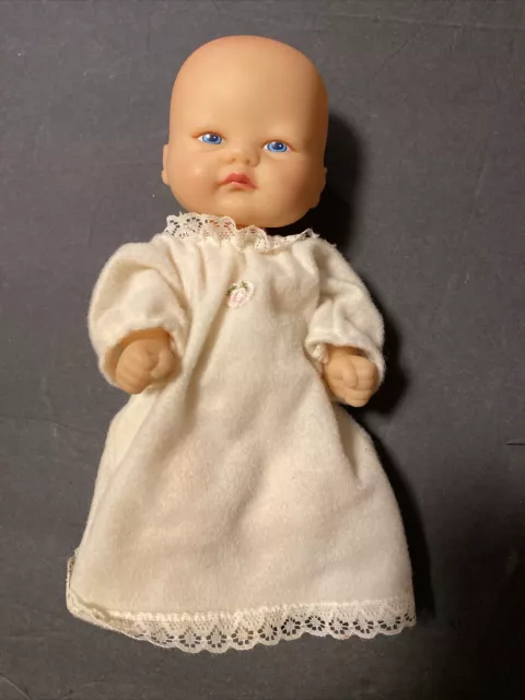 Vintage 8" Playmates Newborn Baby Doll Painted on Blue Eyes HONG KONG